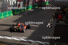 Christian Mansell (GBR) ART Grand Prix takes the chequered flag at the end of the race. 26.05.2024. FIA Formula 3 Championship, Rd 4, Feature Race, Monte Carlo, Monaco, Sunday.