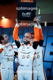 LMGT3 winners Yasser Shahin (AUS) / Morris Schuring (NLD) / Richard Lietz (AUT) #91 Manthey EMA Porsche 911 GT3 R LMGT3 celebrate in parc ferme. 11.05.2024. FIA World Endurance Championship, Rd 3, Six Hours of Spa, Spa Francorchamps, Belgium.