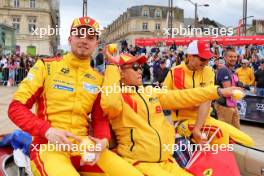 Robert Kubica (POL) / Robert Shwartzman (ISR) / Yifei Ye (CHN) #83 AF Corse Ferrari 499P. 14.06.2024. FIA World Endurance Championship, Round 4, Le Mans 24 Hours, Parade, Le Mans, France, Friday.