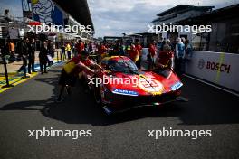 James Calado (GBR) / Alessandro Pier Guidi (ITA) / Antonio Giovinazzi (ITA) #51 AF Corse Ferrari 499P. 11.06.2024. FIA World Endurance Championship, Round 4, Le Mans 24 Hours, Preview, Le Mans, France, Tuesday.