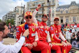 Antonio Fuoco (ITA) / Miguel Molina (ESP) / Nicklas Nielsen (DEN) #50 Ferrari AF Corse, Ferrari 499P. 14.06.2024. FIA World Endurance Championship, Round 4, Le Mans 24 Hours, Parade, Le Mans, France, Friday.