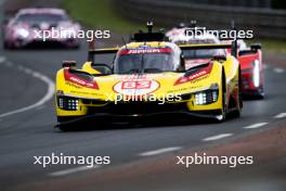 Robert Kubica (POL) / Robert Shwartzman (ISR) / Yifei Ye (CHN) #83 AF Corse Ferrari 499P. 12.06.2024. FIA World Endurance Championship, Round 4, Le Mans 24 Hours, Practice and Qualifying, Le Mans, France, Wednesday.
