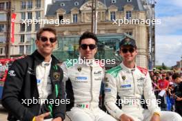 Romain Grosjean (FRA) / Andrea Caldarelli (ITA) / Matteo Cairoli (ITA) #19 Lamborghini Iron Lynx Lamborghini SC63. 14.06.2024. FIA World Endurance Championship, Round 4, Le Mans 24 Hours, Parade, Le Mans, France, Friday.