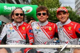 Thomas Flohr (SUI) / Francesco Castellacci (ITA) / Davide Rigon (ITA) #54 Vista AF Corse Ferrari 296 LMGT3. 14.06.2024. FIA World Endurance Championship, Round 4, Le Mans 24 Hours, Parade, Le Mans, France, Friday.