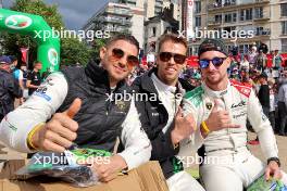 Mirko Bortolotti (ITA) / Edoardo Mortara (ITA) / Daniil Kvyat (RUS) #63 Iron Lynx Lamborghini SC63. 14.06.2024. FIA World Endurance Championship, Round 4, Le Mans 24 Hours, Parade, Le Mans, France, Friday.