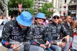 Dries Vanthoor (BEL) / Raffaele Marciello (ITA) / Marco Wittmann (GER) #15 BMW M Team WRT BMW M Hybrid V8. 14.06.2024. FIA World Endurance Championship, Round 4, Le Mans 24 Hours, Parade, Le Mans, France, Friday.