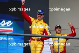 Race winner Robert Shwartzman (ISR) #83 AF Corse Ferrari celebrates on the podium. 01.09.2024. FIA World Endurance Championship, Rd 6, Lone Star COTA, Circuit of the Americas, Austin, Texas, USA.