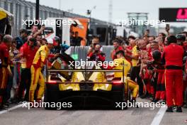 Race winners Robert Kubica (POL) / Robert Shwartzman (ISR) / Yifei Ye (CHN) #83 AF Corse Ferrari 499P enter parc ferme. 01.09.2024. FIA World Endurance Championship, Rd 6, Lone Star COTA, Circuit of the Americas, Austin, Texas, USA.