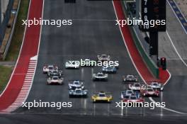 James Calado (GBR) / Alessandro Pier Guidi (ITA) / Antonio Giovinazzi (ITA) #51 AF Corse Ferrari 499P leads at the start of the race. 01.09.2024. FIA World Endurance Championship, Rd 6, Lone Star COTA, Circuit of the Americas, Austin, Texas, USA.