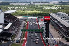 James Calado (GBR) / Alessandro Pier Guidi (ITA) / Antonio Giovinazzi (ITA) #51 AF Corse Ferrari 499P leads at the start of the race. 01.09.2024. FIA World Endurance Championship, Rd 6, Lone Star COTA, Circuit of the Americas, Austin, Texas, USA.