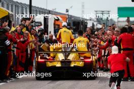 Race winners Robert Kubica (POL) / Robert Shwartzman (ISR) / Yifei Ye (CHN) #83 AF Corse Ferrari 499P enter parc ferme. 01.09.2024. FIA World Endurance Championship, Rd 6, Lone Star COTA, Circuit of the Americas, Austin, Texas, USA.