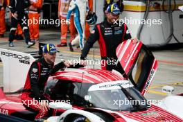 Race winners Kevin Estre (FRA) / Andre Lotterer (GER) / Laurens Vanthoor (BEL) #06 Porsche Penske Motorsport, Porsche 963 enter parc ferme. 15.09.2024. FIA World Endurance Championship, Round 7, Six Hours of Fuji, Fuji, Japan, Sunday.