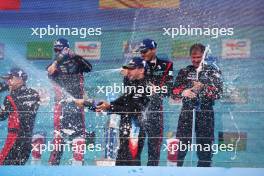 Nicolas Lapierre (FRA) / Mick Schumacher (GER) / Mathieu Vaxiviere (FRA) #36 Alpine Endurance Team celebrate third position on the podium. 15.09.2024. FIA World Endurance Championship, Round 7, Six Hours of Fuji, Fuji, Japan, Sunday.