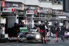 Sebastien Buemi (SUI) / Brendon Hartley (NZL) / Ryo Hirakawa (JPN) #08 Toyota Gazoo Racing, Toyota GR010, Hybrid makes a pit stop. 15.09.2024. FIA World Endurance Championship, Round 7, Six Hours of Fuji, Fuji, Japan, Sunday.