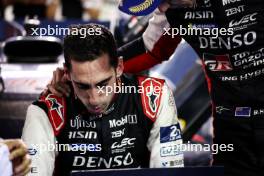 Race winner Sebastien Buemi (SUI)#08 Toyota Gazoo Racing, celebrates in parc ferme. 02.11.2024. FIA World Endurance Championship, Round 8, Eight Hours of Bahrain, Sakhir, Bahrain, Saturday.