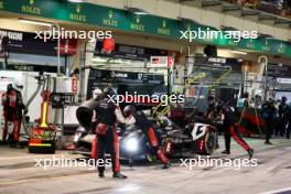 Sebastien Buemi (SUI) / Brendon Hartley (NZL) / Ryo Hirakawa (JPN) #08 Toyota Gazoo Racing, Toyota GR010, Hybrid makes a pit stop. 02.11.2024. FIA World Endurance Championship, Round 8, Eight Hours of Bahrain, Sakhir, Bahrain, Saturday.