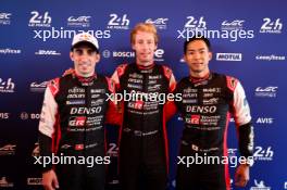 (L to R): Sebastien Buemi (SUI) Toyota Gazoo Racing; Brendon Hartley (NZL) Toyota Gazoo Racing; Ryo Hirakawa (JPN) Toyota Gazoo Racing. 07-09.06.2024. FIA World Endurance Championship, Le Mans Scrutineering and Test, Le Mans, France.