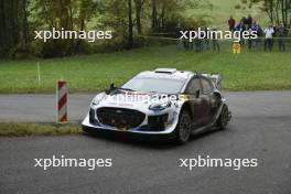 Adrien Fourmaux (FRA) / Alexandre Coria (FRA) M-Sport Ford World Rally Team Ford Puma Rally1 Hybrid. 17-20.10.2024. World Rally Championship, Rd 12, Central Europe Rally, Germany, Austria, Czechia. www.xpbimages.com, EMail: requests@xpbimages.com © Copyright: XPB Images