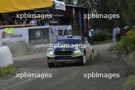 20, Oliver Solberg, Elliott Edmonson, Toksport WRT, Skoda Fabia RS 01-04.08.2024. World Rally Championship, Rd 9, Rally Finalnd, Jyvaskyla. www.xpbimages.com, EMail: requests@xpbimages.com © Copyright: XPB Images