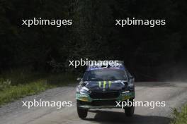 21, Oliver Solberg, Elliott Edmonson, Toksport WRT, Skoda Fabia RS.   01-04.08.2024. World Rally Championship, Rd 9, Rally Finalnd, Jyvaskyla. www.xpbimages.com, EMail: requests@xpbimages.com © Copyright: XPB Images