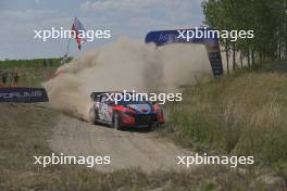 Andreas Mikkelsen (NOR) / Torstein Eriksen (NOR) Hyundai Shell Mobis World Rally Team, Hyundai i20 M Rally1 Hybrid. 27-30.06.2024. World Rally Championship, Rd 7, 80th Rally Poland, Mikolajki, Poland. www.xpbimages.com, EMail: requests@xpbimages.com © Copyright: XPB Images