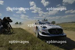 Adrien Fourmaux (FRA) / Alexandre Coria (FRA) M-Sport Ford World Rally Team Ford Puma Rally1 Hybrid. 27-30.06.2024. World Rally Championship, Rd 7, 80th Rally Poland, Mikolajki, Poland. www.xpbimages.com, EMail: requests@xpbimages.com © Copyright: XPB Images